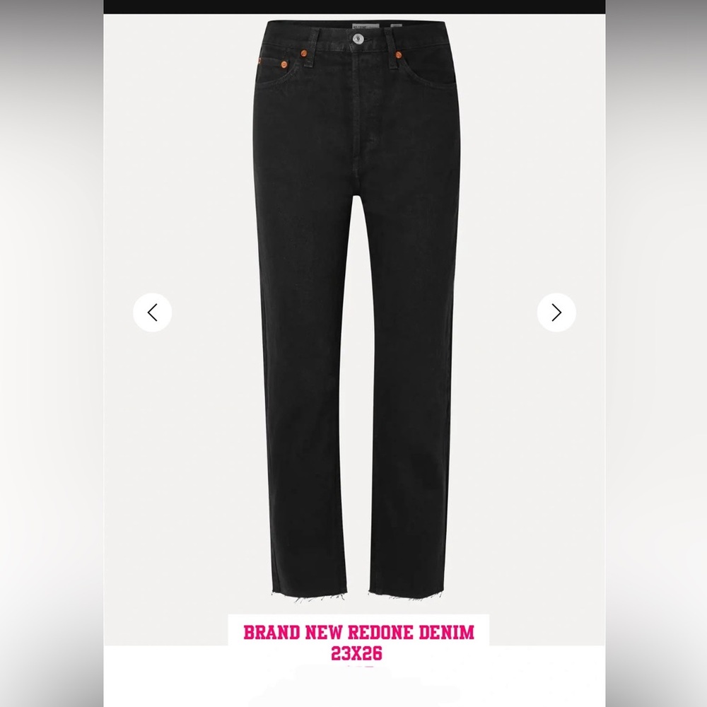Re/Done Black Straight Leg Jeans Versatile Elegance